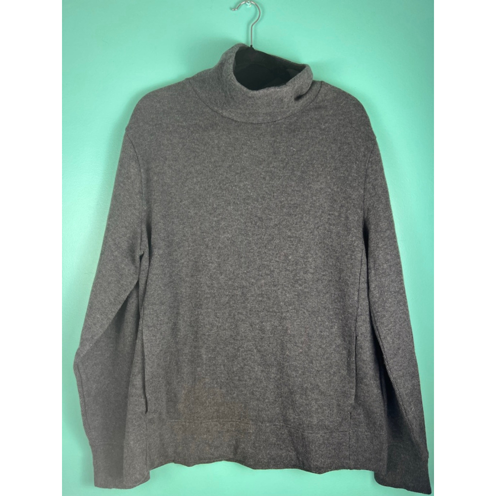 Women's Banana Republic Gray Turtleneck Sweater Size L NWT Mock Neck Pullover